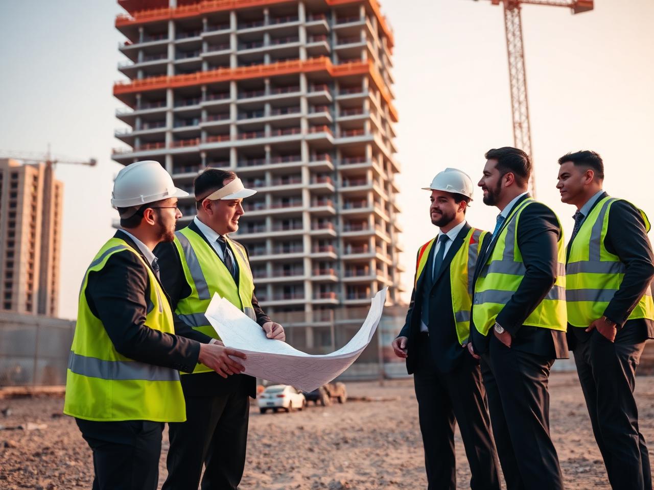 Investment team inspecting an income-producing asset on site